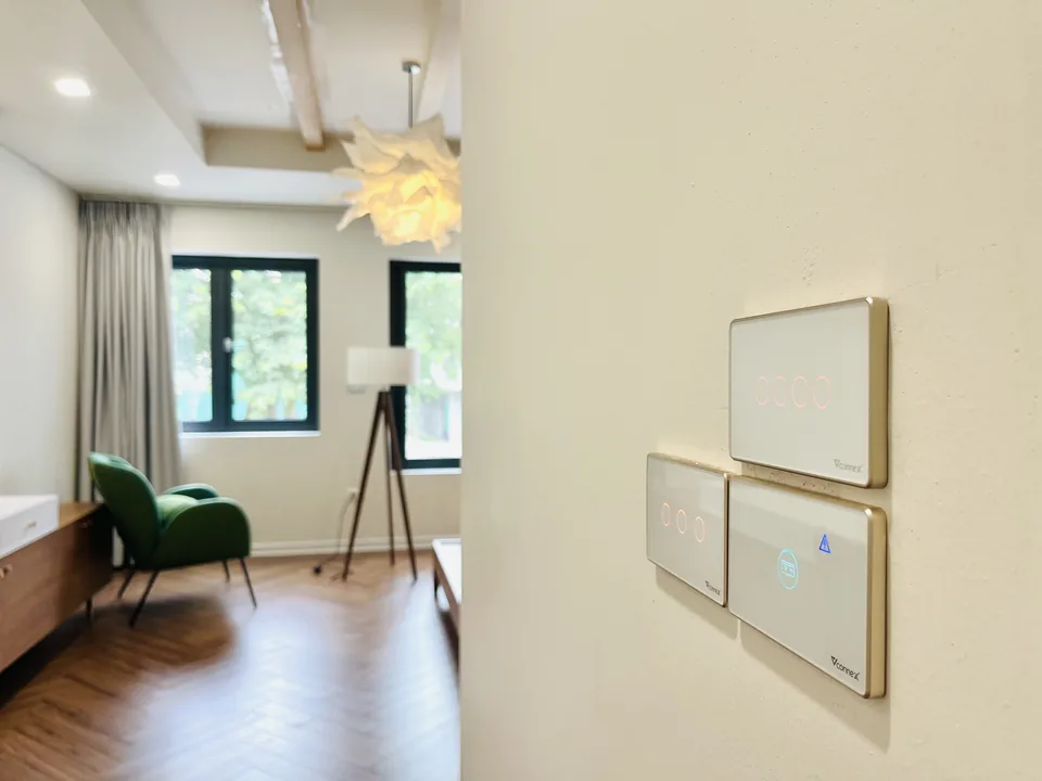 Công tắc thông minh Vconnex được lắp đặt tại công trình